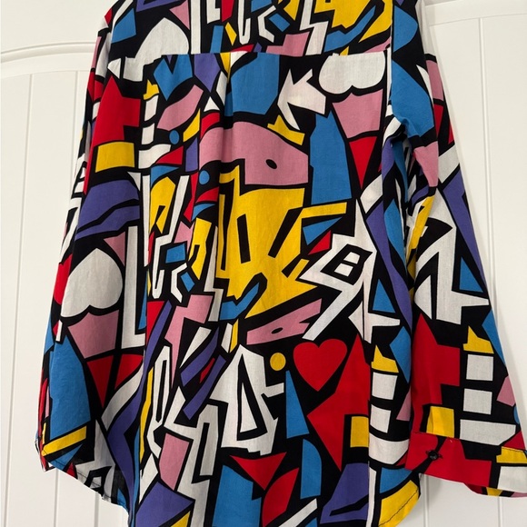Vintage Big Dart Geometric Pattern Shirt - Picture 2 of 4